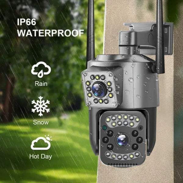 Dual Lens outdoor wifi IP Camera